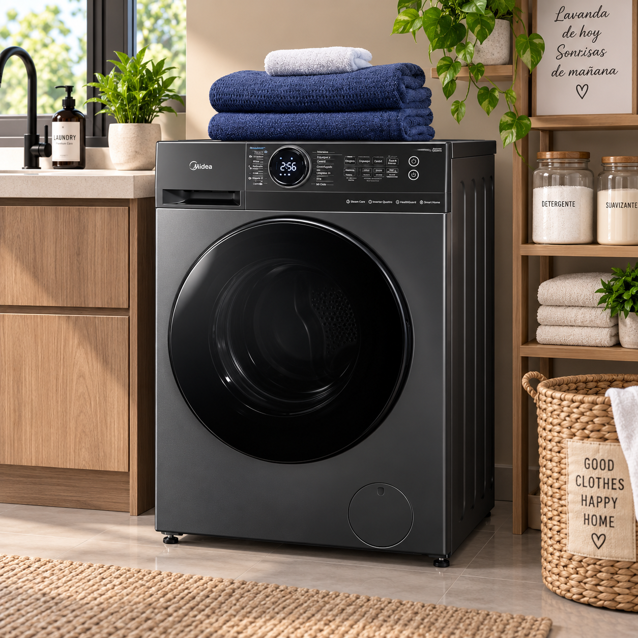Lavasecadora Midea Carga Frontal 15 kg MF200D150WB/T-CA Gris