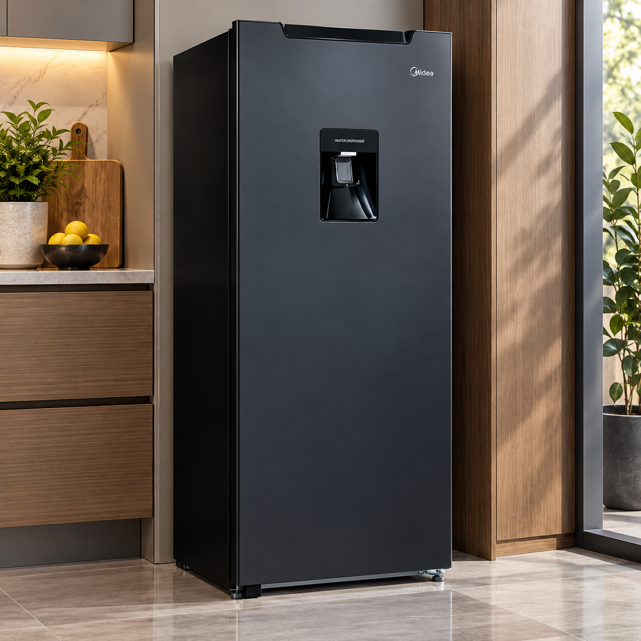 Refrigeradora Midea 7 Pies con Escarcha Una Puerta MRD190CCDLSW Negro