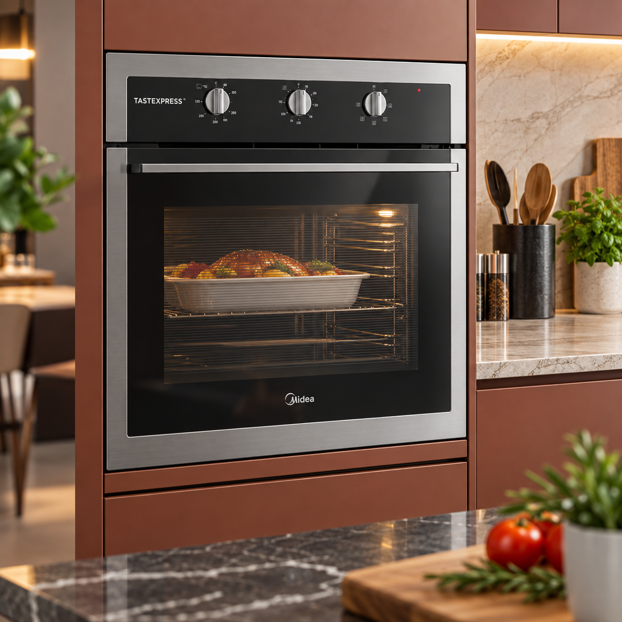 Horno Empotrable a Gas Midea 24" Acero Inoxidable MG024BI1KEDB
