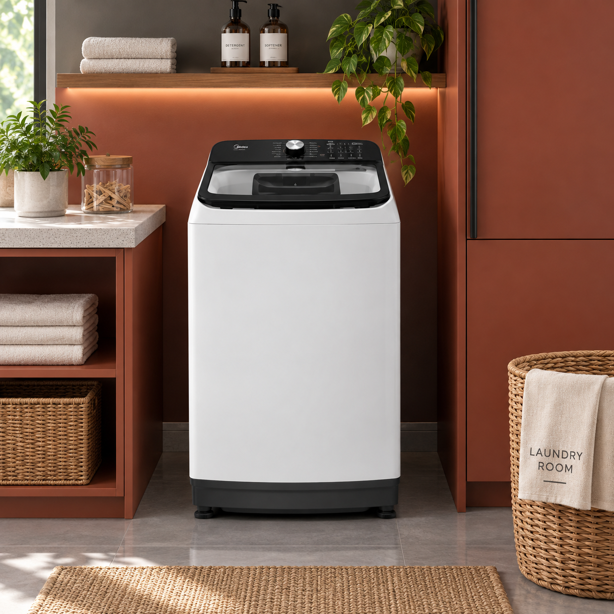Lavadora Automática Carga Superior Midea 16 kg  MA512W16/W Blanca