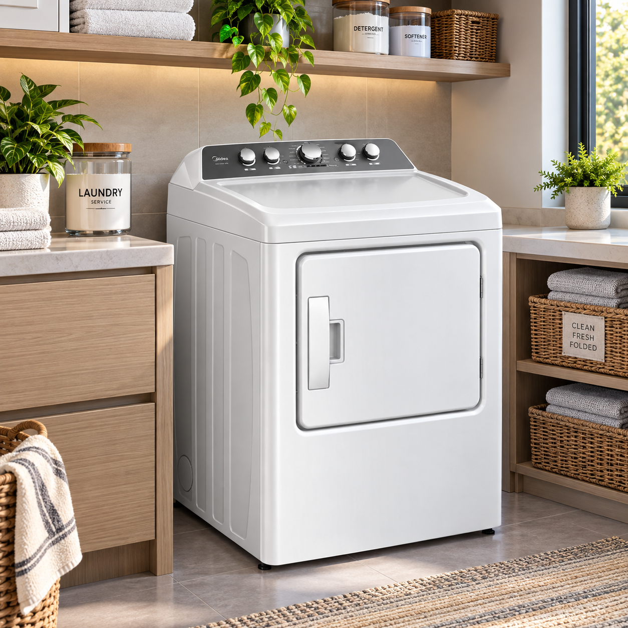 Secadora de Ropa Midea Carga Superior 6.7 Pies MD500E67/W-CA Blanca