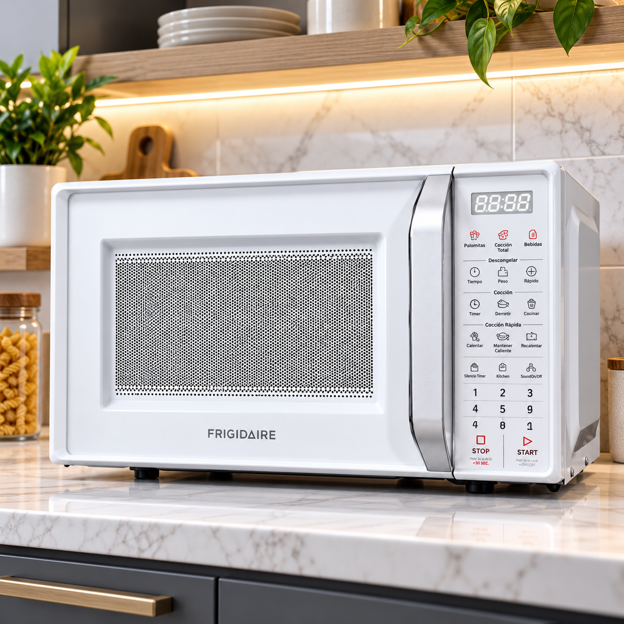 Horno Microondas Frigidaire 0.6 Pies Cúbicos 700W  FMDO17S3GSPG Blanco