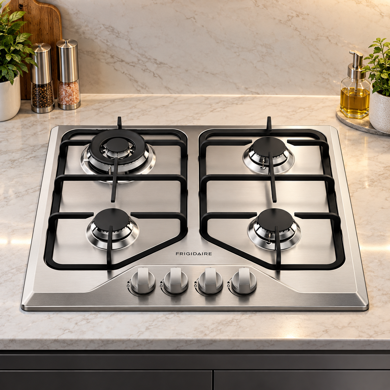 Plantilla de Gas Empotrable Frigidaire 24" Acero Inoxidable 4 Quemadores FTGY24R0EMS - imagen 2