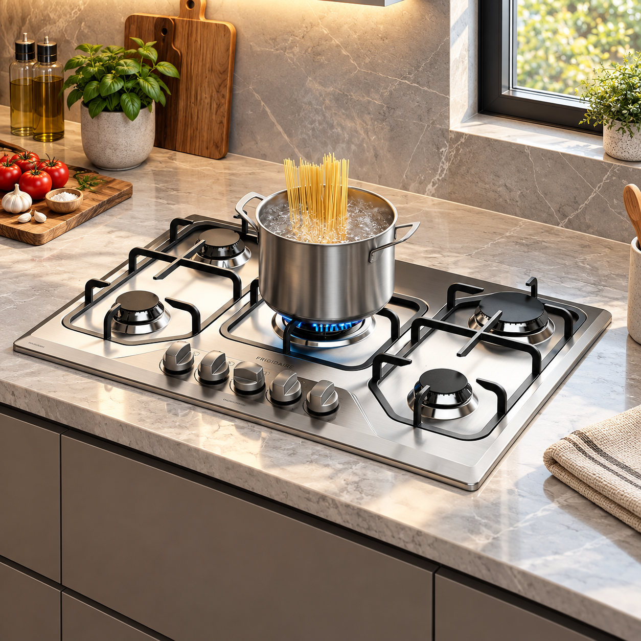 Plantilla de Gas Empotrable Frigidaire 30" 5 Quemadores Acero Inoxidable FTGC3050XS - imagen 7