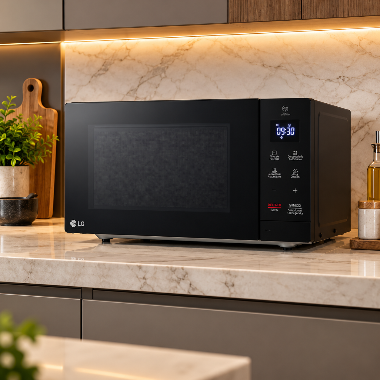 Horno Microondas LG NeoChef 1.1 Pies Cúbicos MS3032JAS Negro