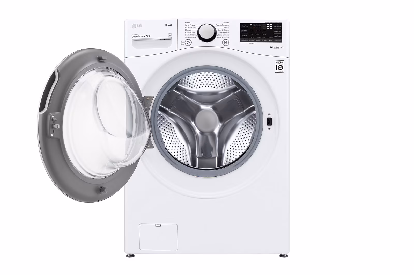 Lavadora Automática LG Carga Frontal  22 kg Blanca WM22WV26R - imagen 3