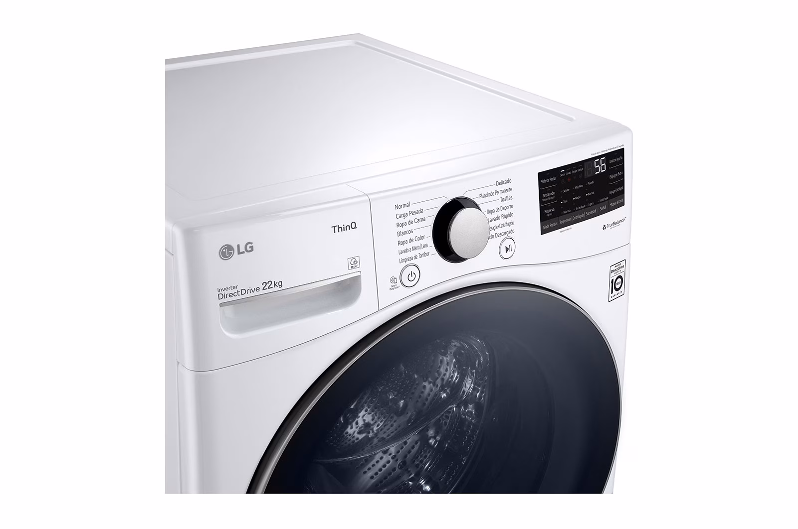 Lavadora Automática LG Carga Frontal  22 kg Blanca WM22WV26R - imagen 7