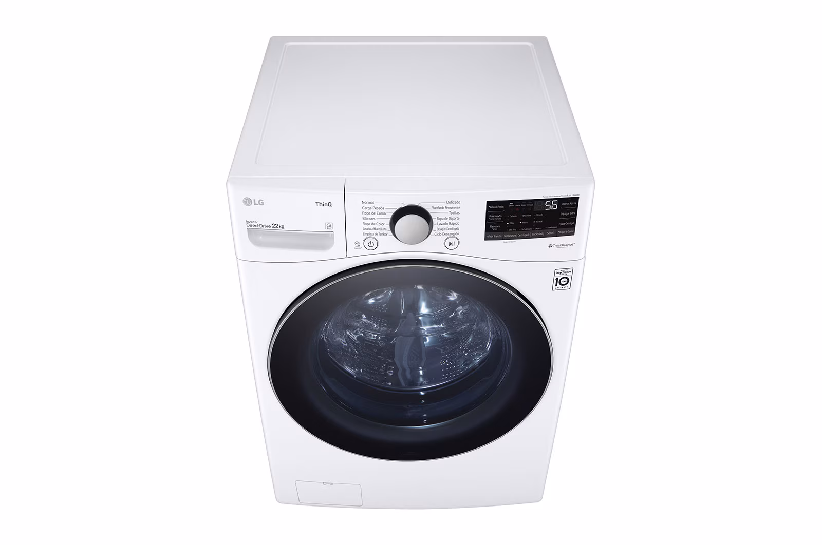 Lavadora Automática LG Carga Frontal  22 kg Blanca WM22WV26R - imagen 9