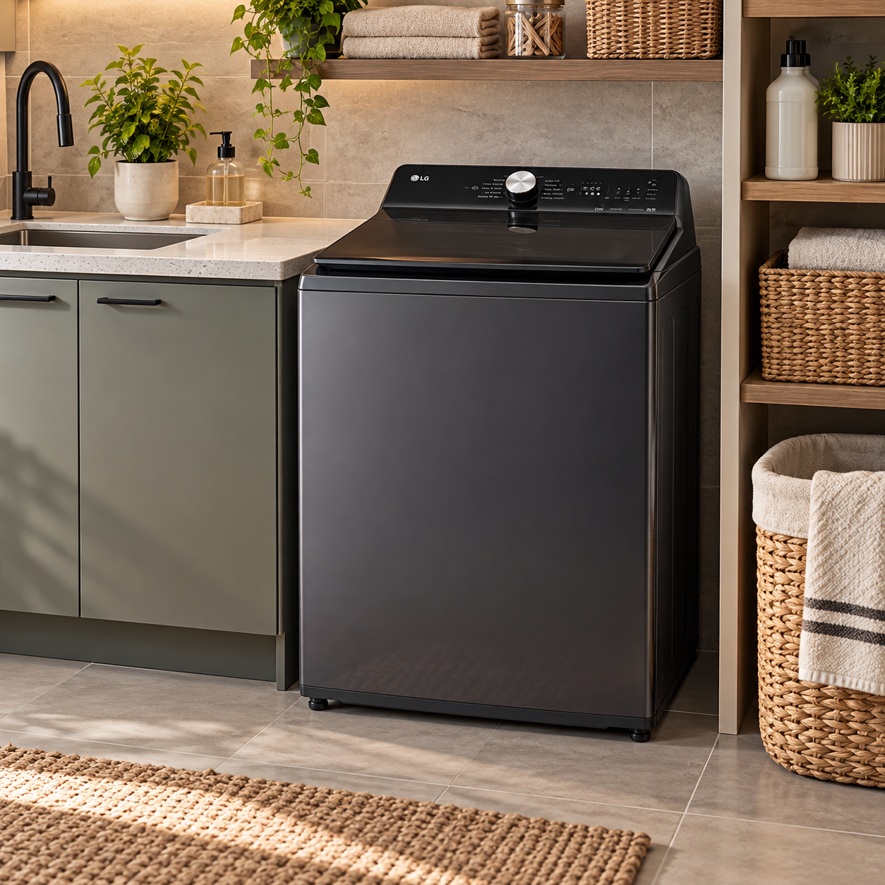 Lavadora Automática LG Carga Superior 23 kg WT23EGTX6 Gris
