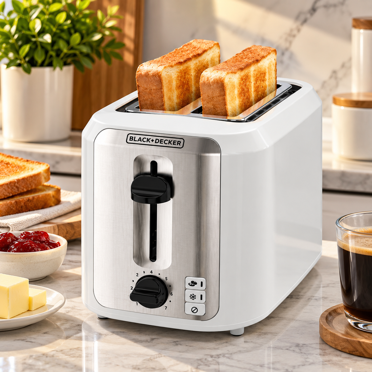 Tostador de Pan Black + Decker 2 Rebanadas  TR7827-1WDLA Blanco