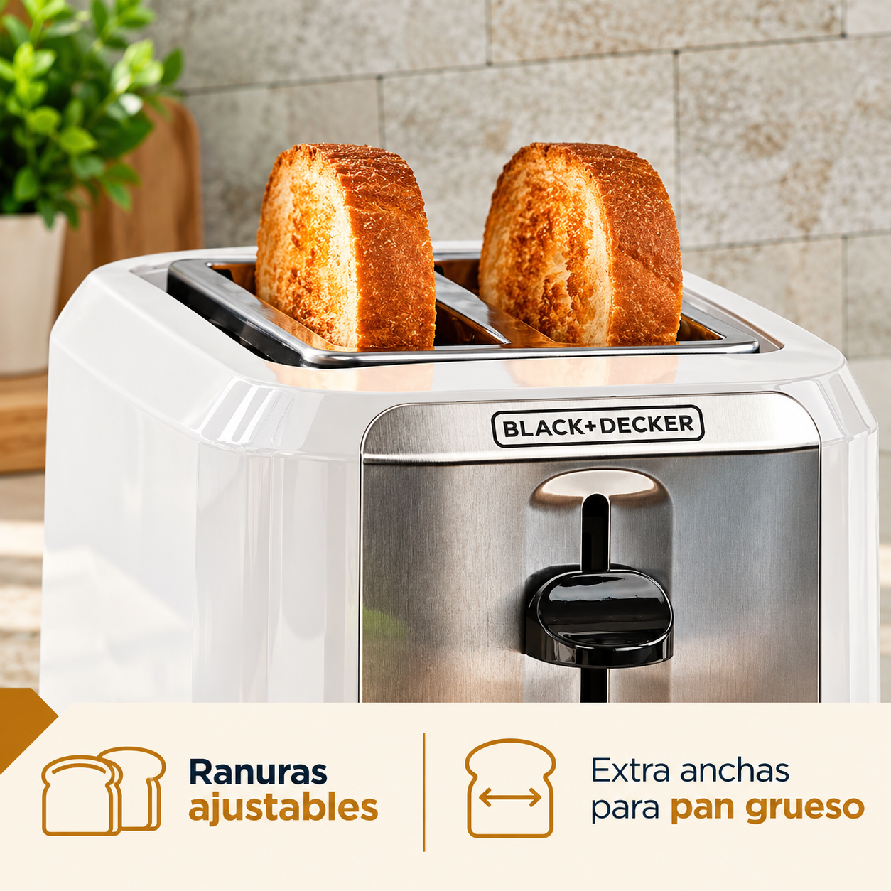 Tostador de Pan Black + Decker 2 Rebanadas  TR7827-1WDLA Blanco - imagen 14
