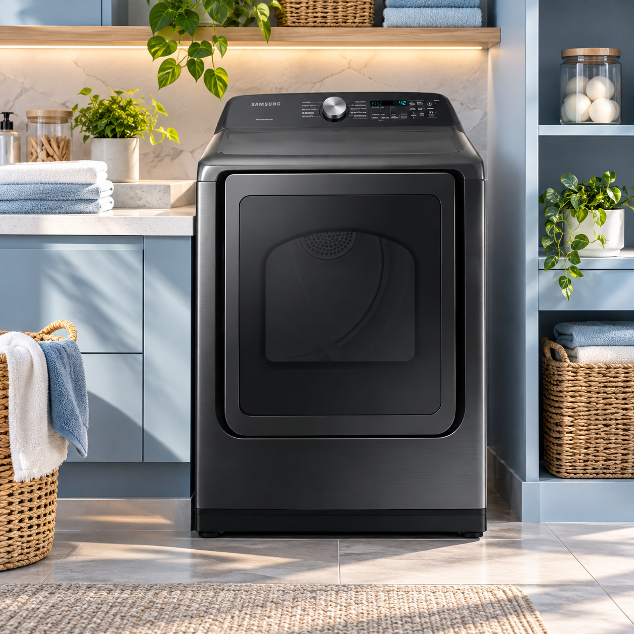 Secadora de Ropa Eléctrica Samsung  Carga Frontal 24 kg DVE24A5370V/AP Negra