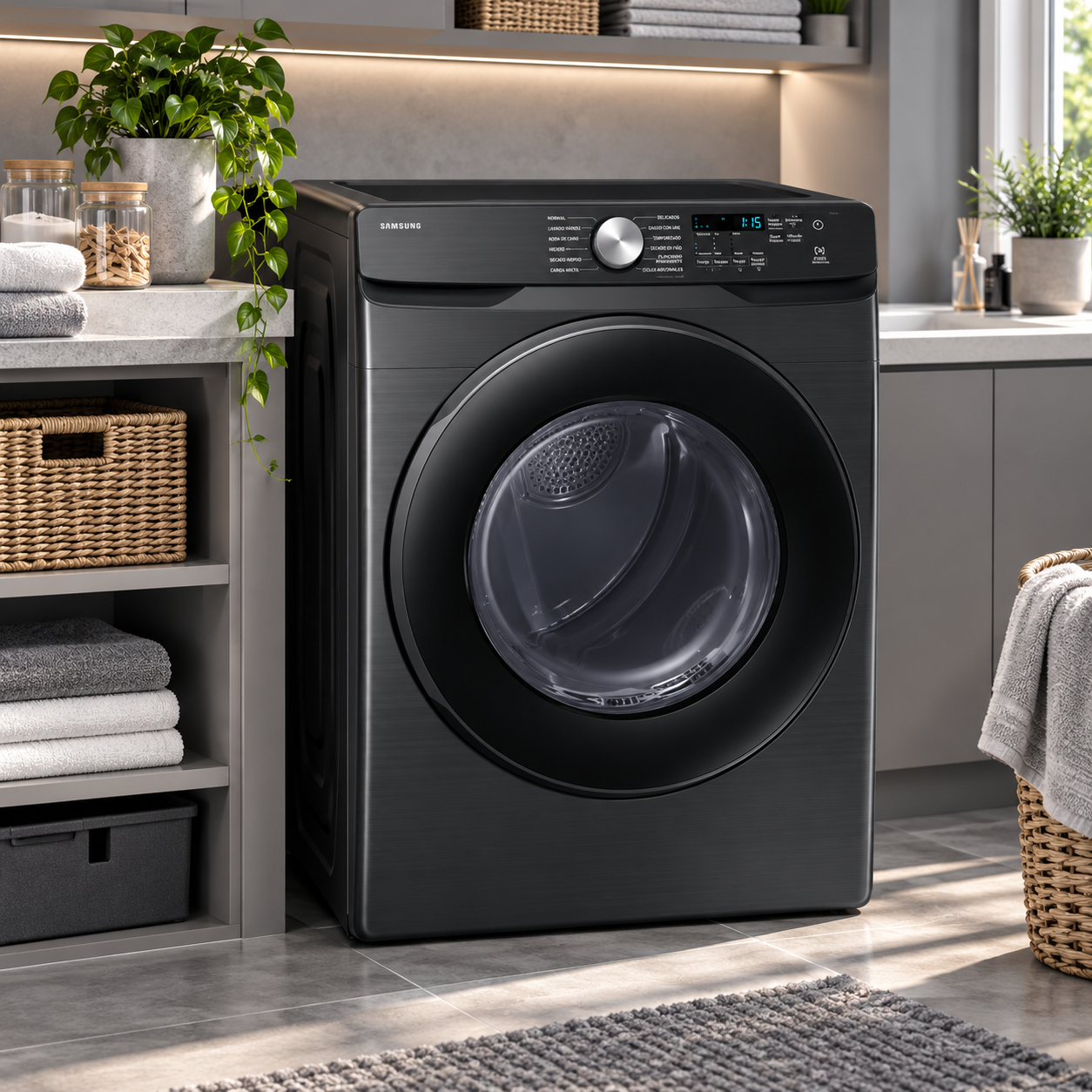 Secadora de Ropa a Gas Samsung 24 kg Carga Frontal DV24DG8000PVAP Negro