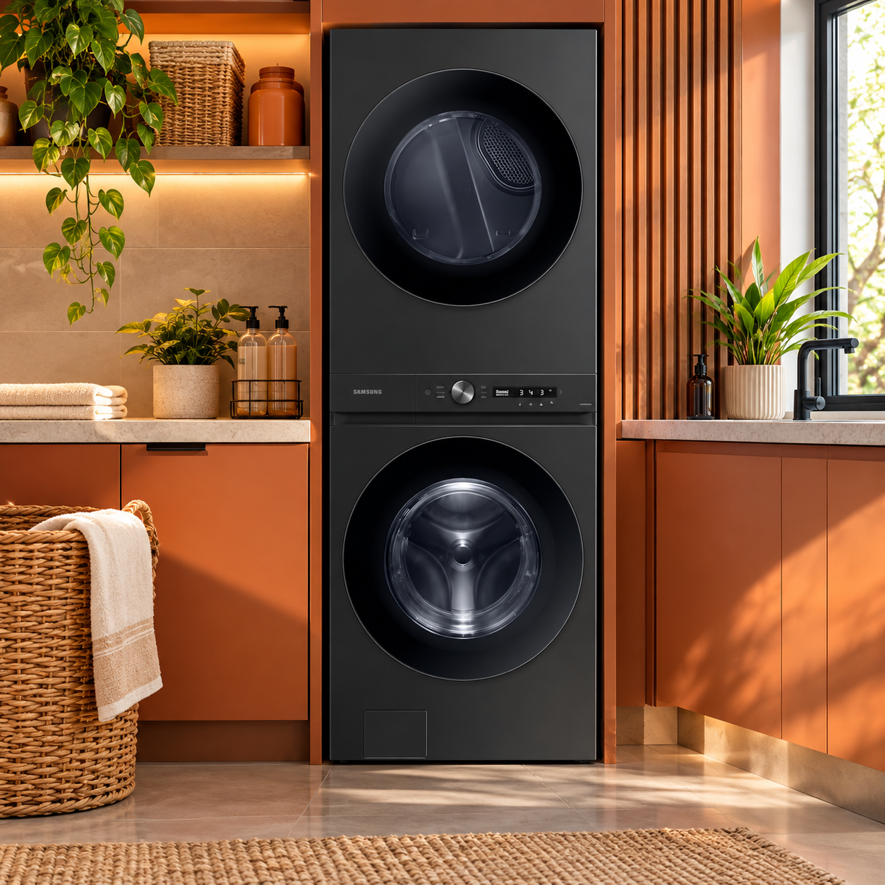 Centro de Lavado a Gas Samsung Bespoke 22 kg  WH22DBH570PVAP Negro