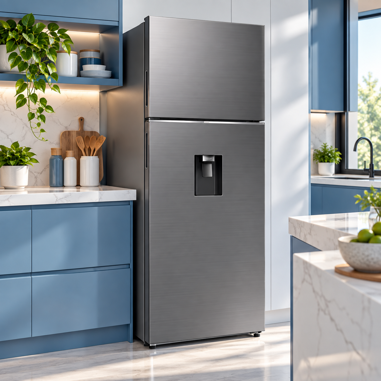 Refrigeradora Samsung 18 Pies  con Dispensador RT53DG6224S9AP Plateada