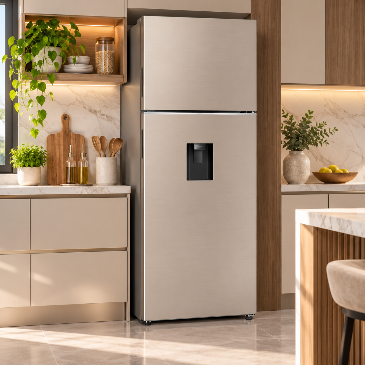 Refrigeradora Samsung 19 Pies Bespoke Smart Wi-Fi  RT53DB6754ETAP Beige