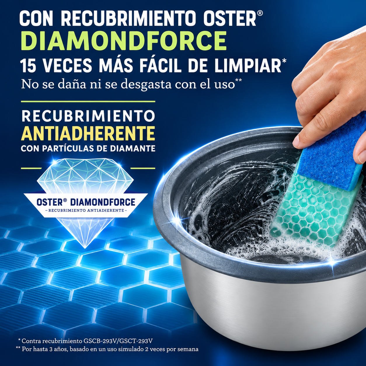 Olla Arrocera Oster 10 Tazas CKSTRCB10DFBLK Negro - imagen 9