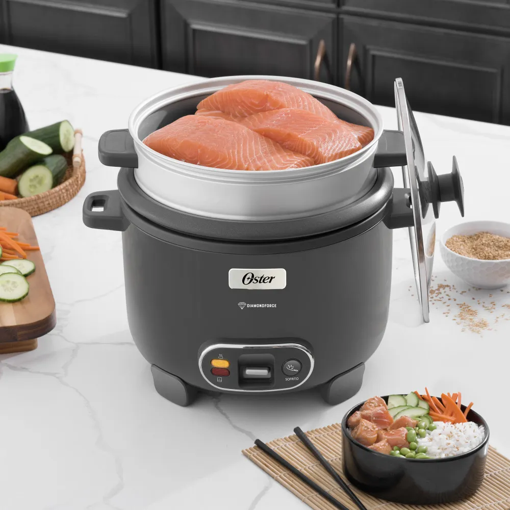 Olla Arrocera Oster  10 Tazas 3 en 1 Con Vaporera Y Sofrito  CKSTRC10DFSKE - imagen 4