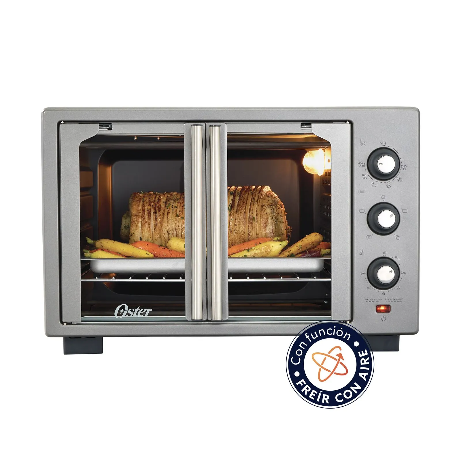 Horno con Freidora de Aire Oster 35L Puertas Francesas TSSTTV35FDMAFNS Gris - imagen 4