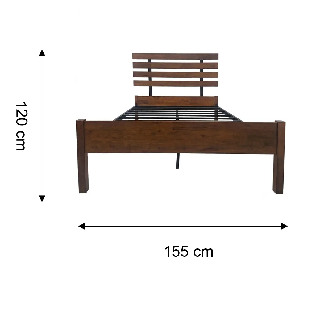 Cama Queen Tokoa de Metal con Respaldo de Madera CA-1710 - imagen 5