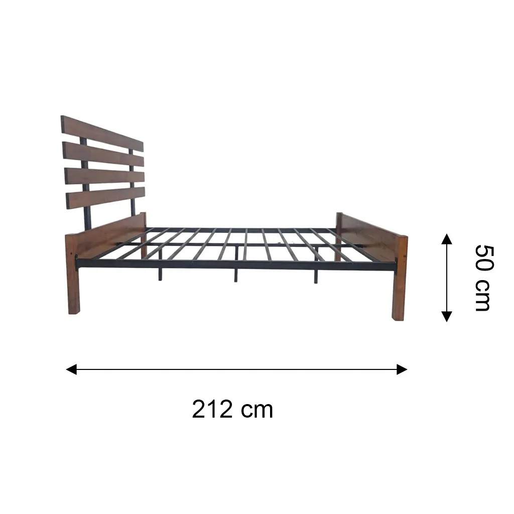 Cama Queen Tokoa de Metal con Respaldo de Madera CA-1710 - imagen 6