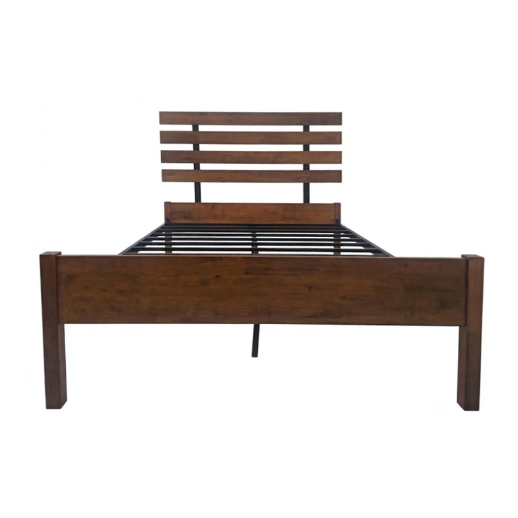 Cama Matrimonial Tokoa de Metal con Respaldo de Madera CA-1709 - imagen 6