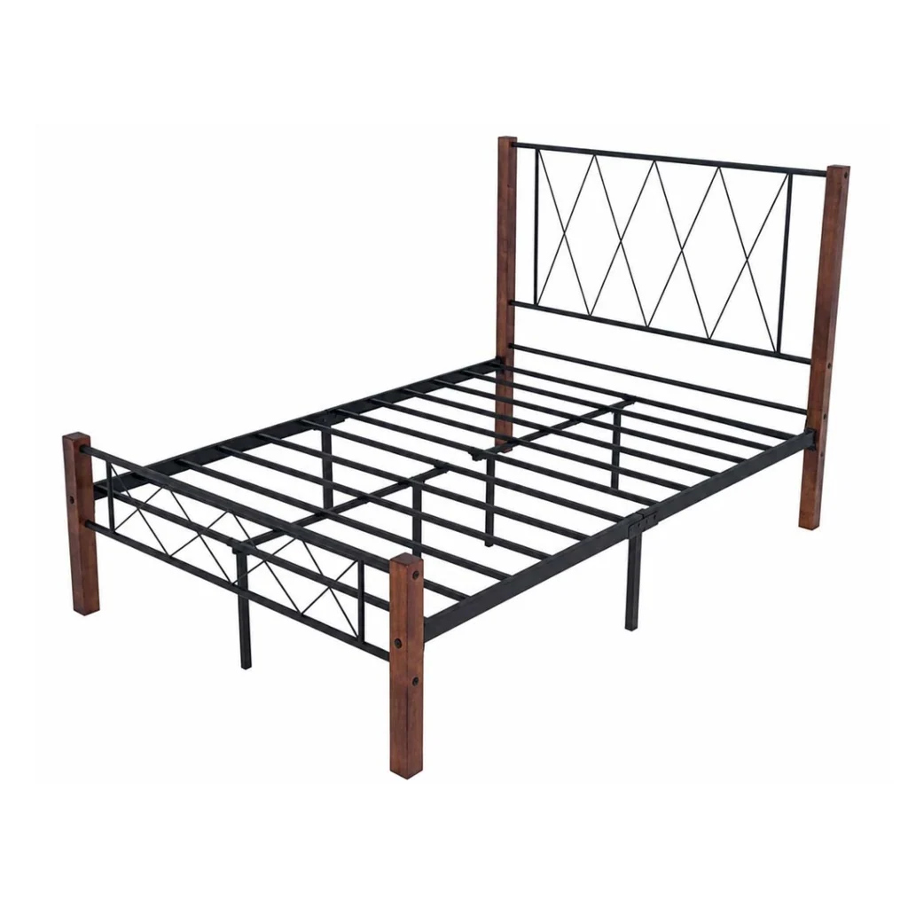 Cama Matrimonial Tokoa de Metal Madera con Respaldo CA-1721 - imagen 2