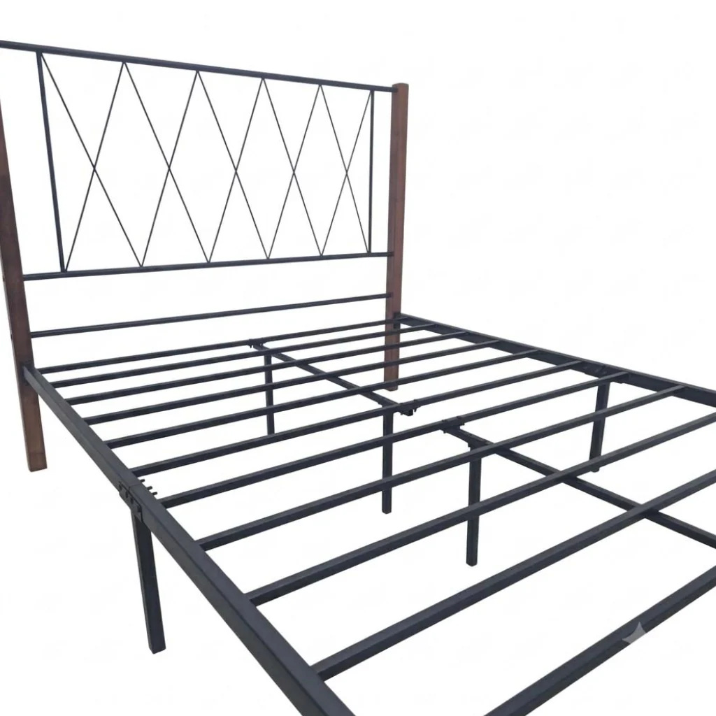Cama Matrimonial Tokoa de Metal Madera con Respaldo CA-1721 - imagen 5
